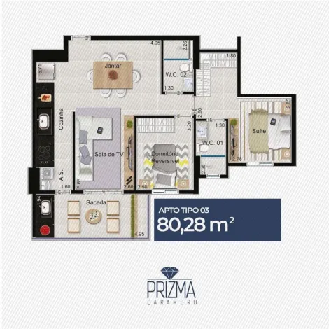 imagem 1 - Apartamento Planta no Prizma Residencial Ribeirão Preto/SP imagem 1 - Apartamento Planta no Prizma Residencial Ribeirão Preto/SP